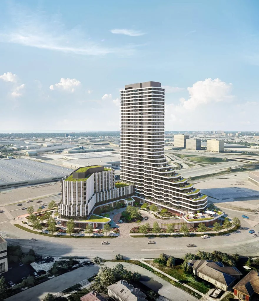 Stunning exterior view of The Clove Condos by Mattamy Homes in Etobicoke-880x1024